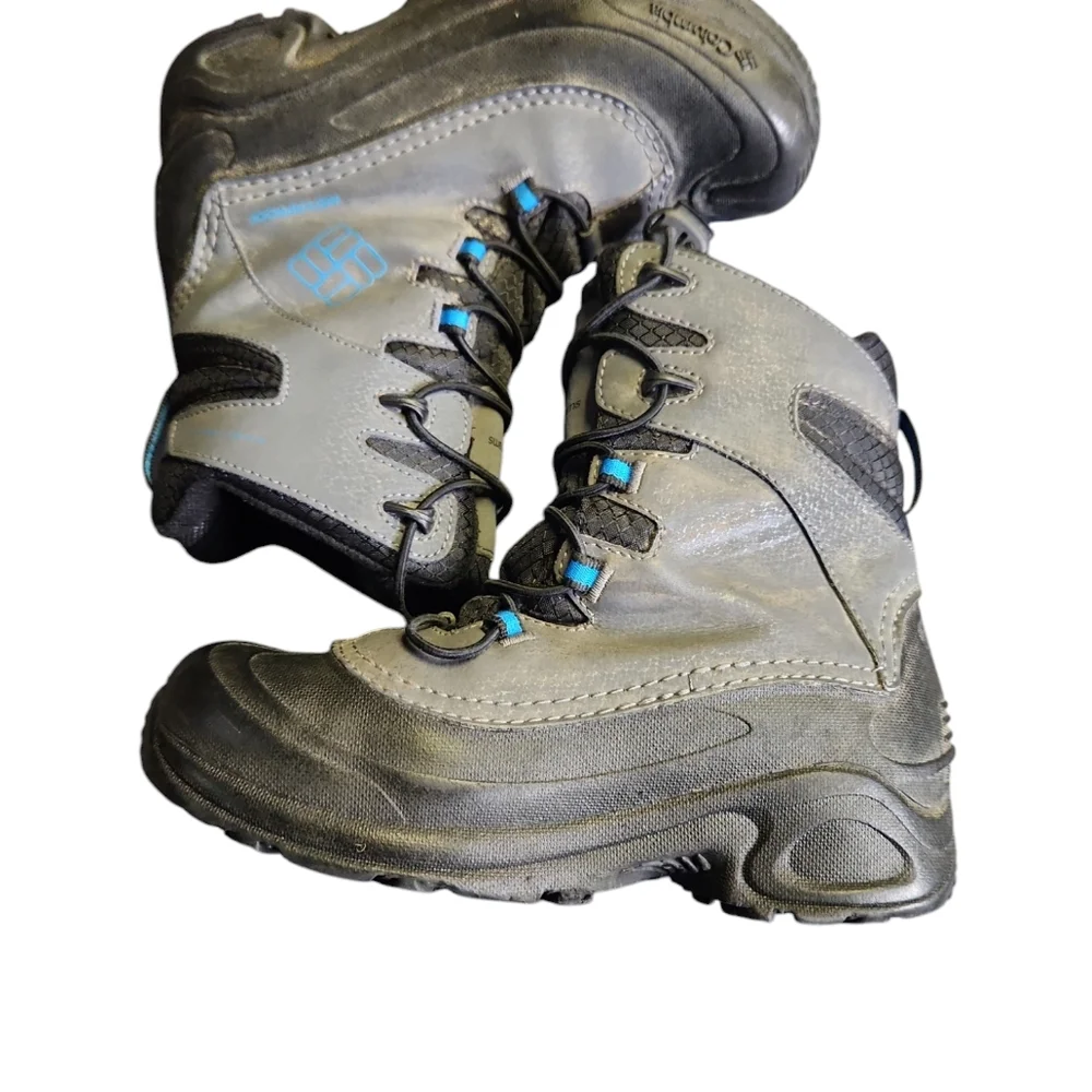 Columbia Gray and Blue Winter Boots Size 4